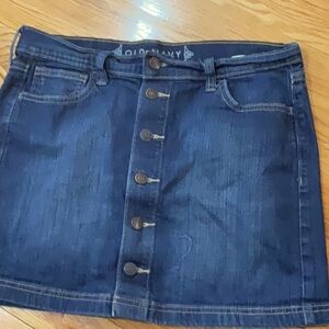 Old Navy Denim Button Front Mini Skirt